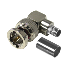 RF INDUSTRIES,LTD Conector BNC Macho en Ángulo Recto para 75 Ohm, Anillo Plegable en Cable Coaxial RG-6/U, Grupo Q, Níquel/ Oro/ Teflón. MOD: RFB-1710-Q