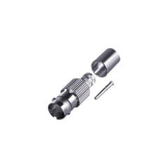 RF INDUSTRIES,LTD Conector BNC Hembra, 75 Ohm, Anillo Plegable, para RG-59/U, Níquel/ Oro/ Delrin. MOD: RFB-1724