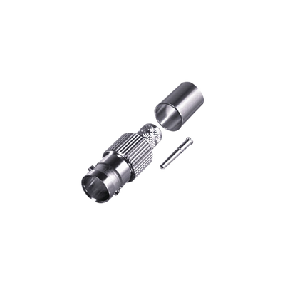 RF INDUSTRIES,LTD Conector BNC Hembra, 75 Ohm, Anillo Plegable, para RG-59/U, Níquel/ Oro/ Delrin. MOD: RFB-1724