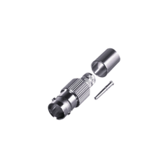 RF INDUSTRIES,LTD Conector BNC Hembra de 75 Ohm, Anillo Plegable para Cable RG-6/U, Níquel/ Oro/ Teflón. MOD: RFB-1724-Q