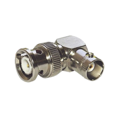 RF INDUSTRIES,LTD Adaptador en Ángulo Recto para 75 Ohm, de Conector BNC Macho a BNC Hembra (Monitor), Níquel/ Oro/ Teflón. MOD: RFB-1732
