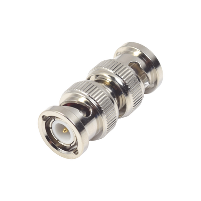 RF INDUSTRIES,LTD Adaptador tipo Barril para 75 Ohm, de Conector BNC Macho a BNC Macho, Niquel/ Oro/ Teflón. MOD: RFB-1733