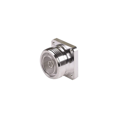 RF INDUSTRIES,LTD Conector DIN 7-16 Hembra, Tipo Flange de 4 Hoyos para Panel y Copa Soldable. MOD: RFD-1640-2