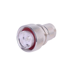 RF INDUSTRIES,LTD Adaptador en Línea de Conector DIN 7-16 Macho a N Macho, Plata / Plata / Teflón. RFD-1670-2