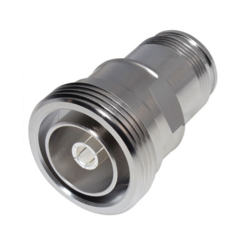 RF INDUSTRIES,LTD Adaptador en Línea de Conector DIN 7-16 Hembra a 4.3-10 Hembra, Bronce Blanco/ Plata/ Teflón. MOD: RFD-1685-4