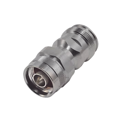 RF INDUSTRIES,LTD Adaptador en Línea de Conector 4.3-10 Hembra a N Macho, Bronce Blanco/ Plata/ Teflón. MOD: RFD-43F-NM
