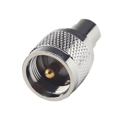 RF INDUSTRIES,LTD Adaptador en Línea de FME Macho a UHF Macho (PL-259), Níquel/ Oro/ Teflón. MOD: RFE-6112