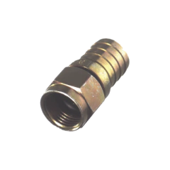 RF INDUSTRIES,LTD Conector F Macho, 75 Ohm, Plegable para Cable RG-6/U sin pin, Niquel/Polietileno. MOD: RFF-1402-08
