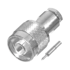 RF INDUSTRIES,LTD Conector N Macho de Rosca para LMR-200, Cables del Grupo C2, Plata/ Oro/ Teflón. MOD: RFN-1000-C2S