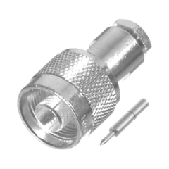 RF INDUSTRIES,LTD Conector N Macho de Rosca para LMR-200, Cables del Grupo C2, Plata/ Oro/ Teflón. MOD: RFN-1000-C2S