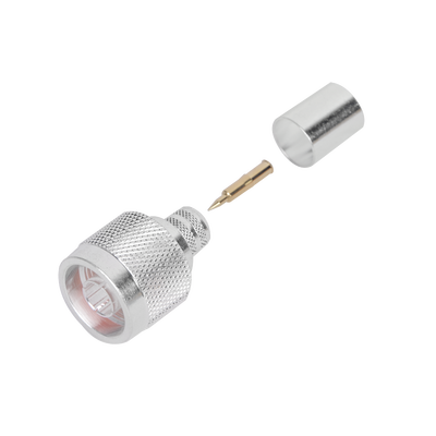 RF INDUSTRIES,LTD Conector N Macho de Anillo Plegable en Cables con Conductor Central AWG-11 ó 13 tipo RG-8/U (BELDEN 8237), RG213/U (8267), RG214 (8268). MOD: RFN-1006-3F