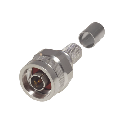 RF INDUSTRIES,LTD Conector N Macho de PIN Cautivo, Anillo plegable, para cables 9913, LMR-400, CNT-400, RG8/U-SYS, RFLASH-1113, 8214, 7810A. MOD: RFN-1006-49I