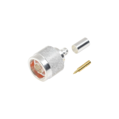 RF INDUSTRIES,LTD Conector N Macho de anillo plegable para cables RG-8/X, LMR-240, 9258. MOD: RFN-1007-2SX