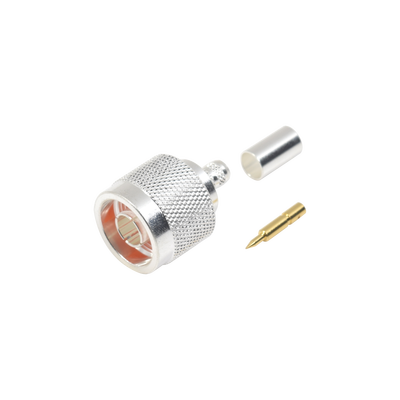RF INDUSTRIES,LTD Conector N Macho de anillo plegable para cables RG-8/X, LMR-240, 9258. MOD: RFN-1007-2SX