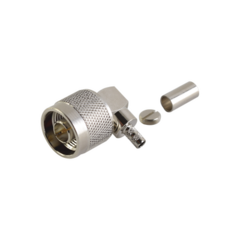 RF INDUSTRIES,LTD Conector N Macho en A/R de Anillo Plegable para Cables RG-58/U, RG-142/U, Niquel/ Oro/ Teflón. MOD: RFN-1009-C-03