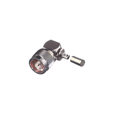 RF INDUSTRIES,LTD Conector N Macho en A/R de Anillo Plegable para Cables RG-8/X, LMR-240, Níquel/ Oro/ Teflón. MOD: RFN-1009-X-04