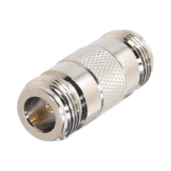 RF INDUSTRIES,LTD Adaptador Barril en Linea para 50 Ohm, de Conector N Hembra a N Hembra, Plata/ Oro/ Teflón. MOD: RFN-1013-1