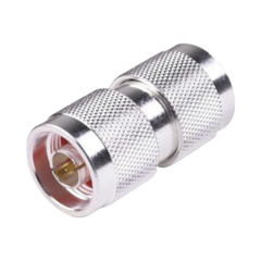 RF INDUSTRIES,LTD Adaptador Barril en Línea de Conector N Macho a N Macho, Plata/ Oro/ Teflón. MOD: RFN-1014-1