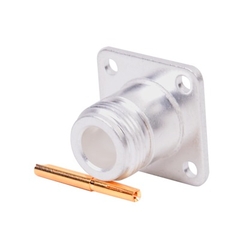 RF INDUSTRIES,LTD Conector N Hembra, montaje con 4 perforaciones a 18 mm MOD: RFN-1021-1