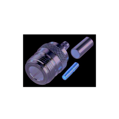 RF INDUSTRIES,LTD Conector N Hembra de Anillo Plegable para cable RG-316, Niquel/ Oro/ Teflón. RFN-1027-B