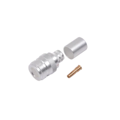 RF INDUSTRIES,LTD Conector N Hembra de Anillo Plegable para Cables 9913, 8214, LMR-400, RG8/U-SYS, RFLASH-1113, Plata/ Oro/ Teflón. MOD: RFN-1028-SI