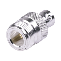 RF INDUSTRIES,LTD Adaptador en Línea, de Conector N Hembra a BNC Hembra, Plata/ Oro/ Teflón. MOD: RFN-1039-1