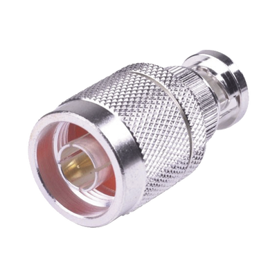 RF INDUSTRIES,LTD Adaptador en Línea, de Conector N Macho a BNC Macho, Plata/ Oro/ Teflón. MOD: RFN-1040-1