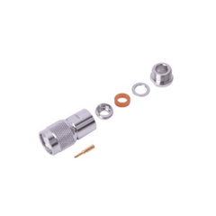 RF INDUSTRIES,LTD Conector TNC Macho de Rosca para Cables RG-8/X, LMR-240, Níquel/ Oro/ Teflón. MOD: RFT-1201-1X