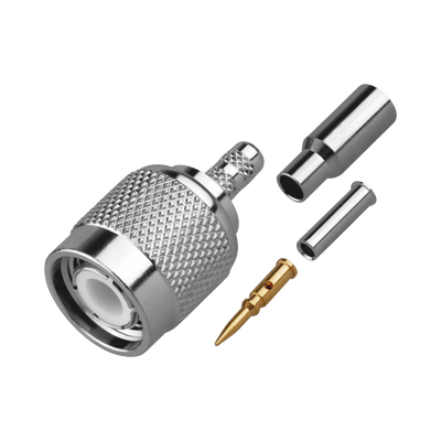 RF INDUSTRIES,LTD Conector TNC Macho de Anillo Plegable para Cable TEFLÓN-BLANCO-MOTOROLA, Grupo M/C3, Níquel/ Oro/ Delrin. MOD: RFT-1202-7