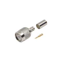 RF INDUSTRIES,LTD Conector TNC Macho de Anillo Plegable para Cables LMR-240, RG-8/X, 9258, Niquel/Oro/Delrin. MOD: RFT-1203-1X