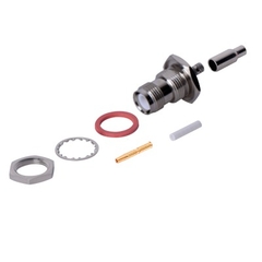 RF INDUSTRIES,LTD Conector TNC Hembra de montaje en Chasis tipo D Plano y anillo plegable para RG-174/U, 8216. RFT-1212-B