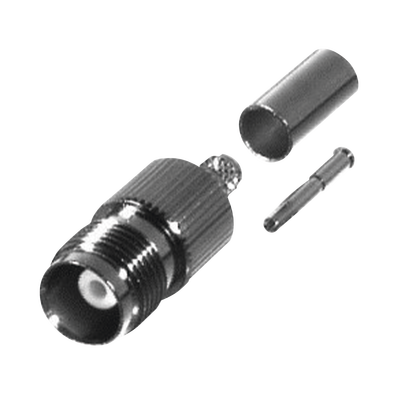 RF INDUSTRIES,LTD Conector TNC Hembra de Anillo Plegable para Cables PROFLEX, Grupo P, Níquel/ Oro/ Delrin. MOD: RFT-1217-P