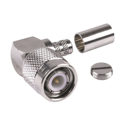 RF INDUSTRIES,LTD Conector TNC Macho en Ángulo Recto para Cable RG-8/X, LMR-240, Níquel/ Oro/ Teflón.​ MOD: RFT-1218-X
