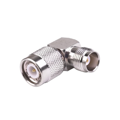 RF INDUSTRIES,LTD Adaptador en Ángulo Recto de Conector TNC Macho a TNC Hembra, Níquel/ Oro/ Teflón. RFT-1227