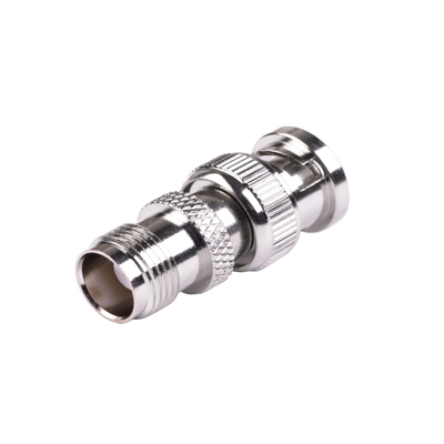 RF INDUSTRIES,LTD Adaptador en Línea de Conector TNC Hembra a BNC Macho, Níquel/ Oro/ Teflón. MOD: RFT-1230