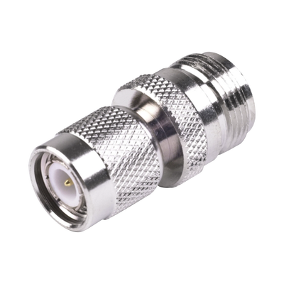 RF INDUSTRIES,LTD Adaptador en Línea de Conector TNC Macho a N Hembra, Níquel/ Oro/ Teflón. MOD: RFT-1234