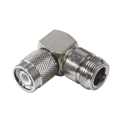 RF INDUSTRIES,LTD Adaptador en Ángulo Recto de Conector TNC Macho a N Hembra, Níquel/ Oro/ Teflón. MOD: RFT-1234-11