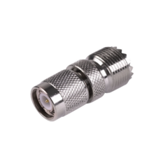 RF INDUSTRIES,LTD Adaptador en Línea de Conector TNC Macho a Conector UHF Hembra (SO-239), Níquel/ Oro/ Teflón. MOD: RFT-1235