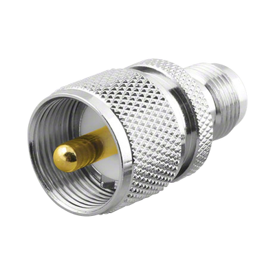 RF INDUSTRIES,LTD Adaptador en Línea de Conector TNC Hembra a UHF Macho (PL-259), Níquel/ Oro/ Teflón. MOD: RFT-1236