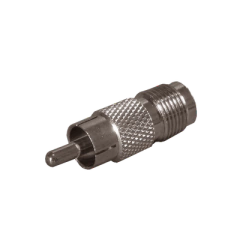 RF INDUSTRIES,LTD Adaptador de TNC Hembra a RCA Macho tipo Fono para Aplicaciones de Audio y Video, Níquel/ Oro/ Teflón.​ MOD: RFT-1238