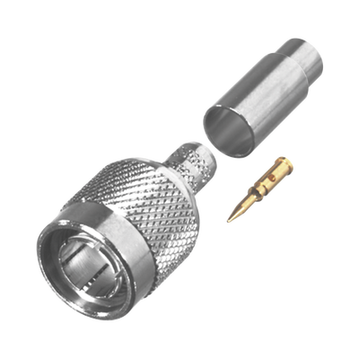 RF INDUSTRIES,LTD Conector TNC Macho en 75 Ohm, de Anillo Plegable para Cable RG-59/U, AWG 20, Níquel/ Oro/ Teflón.​ MOD: RFT-1803-D