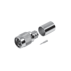 RF INDUSTRIES,LTD Conector TNC Macho, de Anillo Plegable para Cable RG-11/U, Níquel/ Oro/ Teflón. MOD: RFT-1803-R