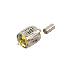 RF INDUSTRIES,LTD Conector UHF Macho (PL-259) de Anillo Plegable para Ensamblar en Cables RG-58/U, RG-142/U. MOD: RFU-505