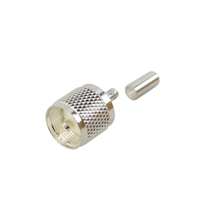RF INDUSTRIES,LTD Conector UHF Macho (PL-259) de anillo plegable para cables RG-58/U, RG-142/U. MOD: RFU-505-ST