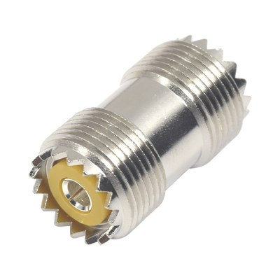 RF INDUSTRIES,LTD Adaptador Barril en Línea, de Conector UHF Hembra (SO-239) a UHF Hembra (SO-239), Niquel/ Plata/ Dap. MOD: RFU-536