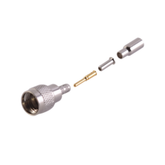 RF INDUSTRIES,LTD Conector mini UHF Macho de anillo plegable para cable RG-174/U, BELDEN 8216 MOD: RFU-6003