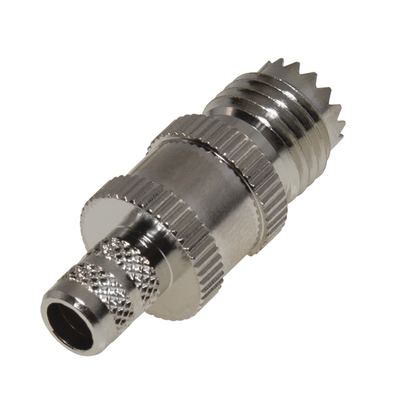 RF INDUSTRIES,LTD Conector Mini-UHF Hembra en Línea, de Anillo Plegable para Cable Coaxial RG-8/X, 9258, LMR-240, Níquel/ Plata/ Teflón. MOD: RFU-601-1X