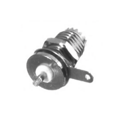 RF INDUSTRIES,LTD Conector Mini UHF Hembra para Chasis de Montaje Trasero en Tipo D-Plano, Níquel/ Plata/ Teflón MOD: RFU-6022
