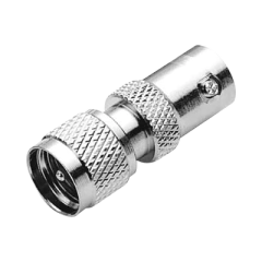RF INDUSTRIES,LTD Adaptador en Línea, de Conector Mini UHF Macho a BNC Hembra, Níquel/ Oro/ Teflón. RFU-622