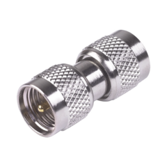 RF INDUSTRIES,LTD Adaptador Barril, de Conectores Mini-UHF Machos, Níquel/ Oro/ Teflón. MOD: RFU-624